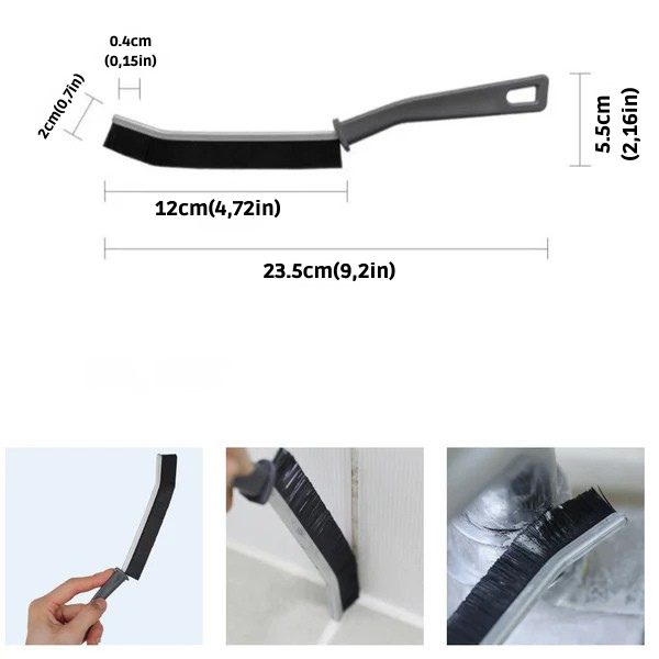 Krümmte Reinigungsbürste mit ultrafeinen Borsten 