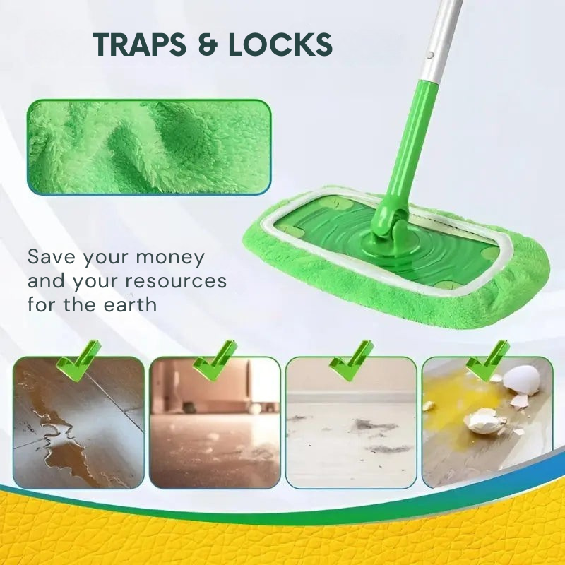 En smart og bæredygtig rengøring med disse vaskbare moppebetræk (x4) 