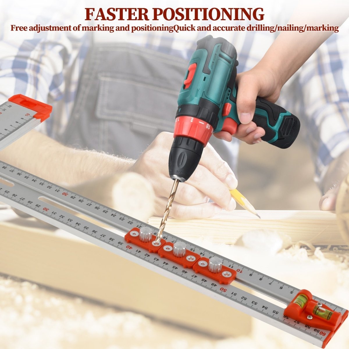 Gleitende Markierungsregel für präzise Messungen 