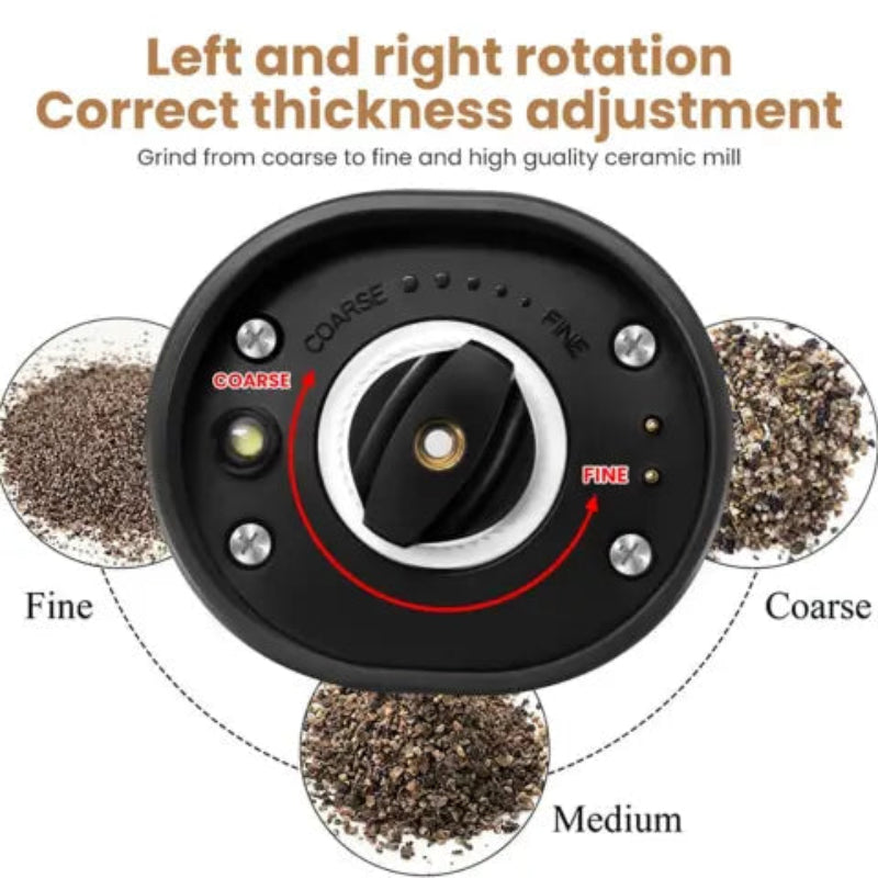 Moulin électrique LED – Assaisonnement précis d’une main