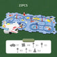Educational circuit puzzle with electric vehicles 