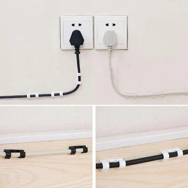Quick and discreet fasteners for cables and wires (x20) 