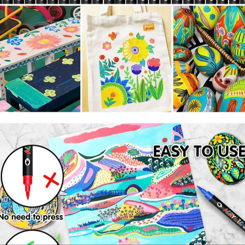 Pixuri cu vopsea acrilică pentru creații strălucitoare 