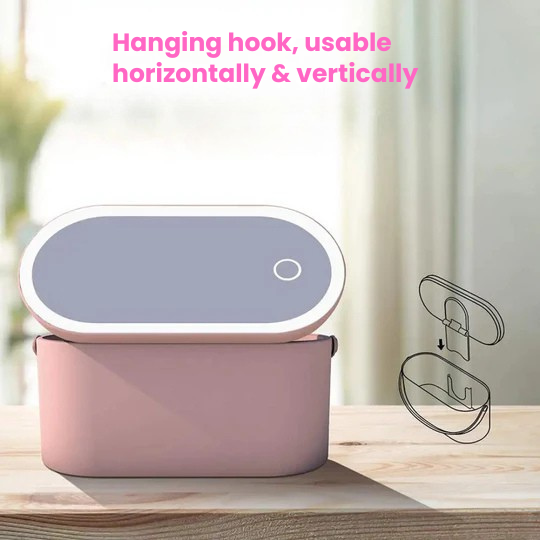 Perfekt skönhet med LED-spegel och integrerad förvaring 