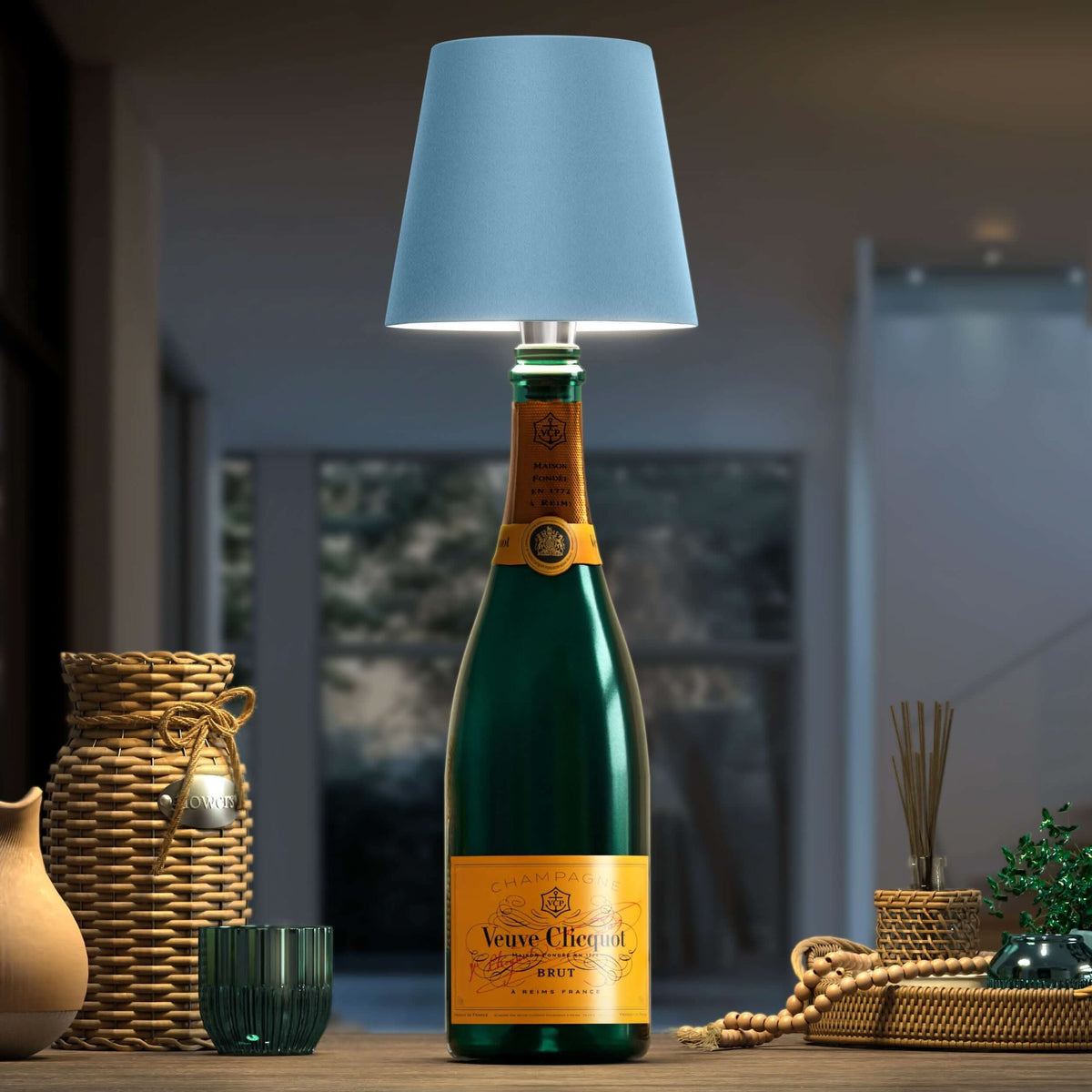 Lampă cu Sticlă Fără Fir – Iluminare Elegantă și Originală 
