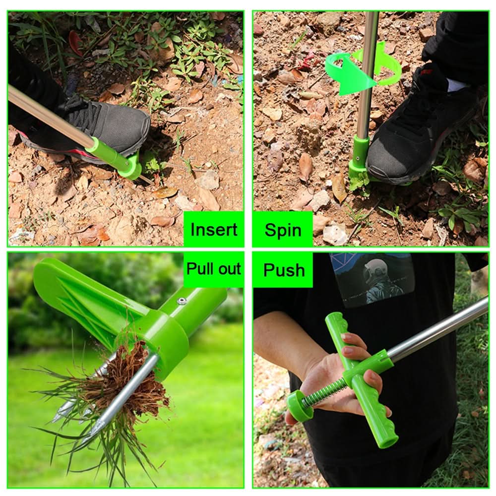 Extracteur de Mauvaises Herbes en Acier pour le Jardin