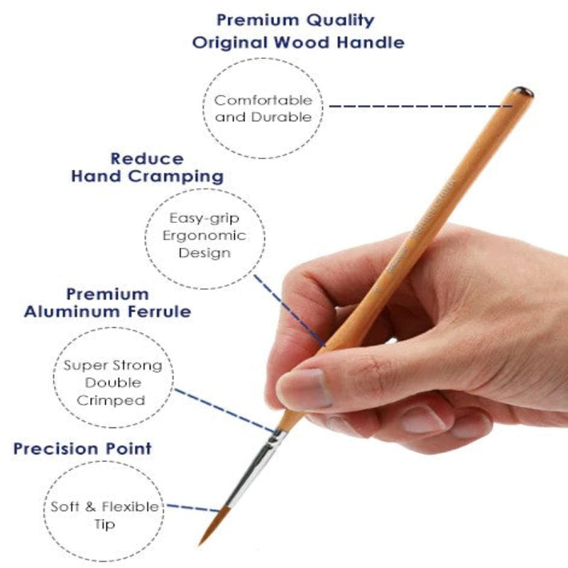 Precíz ecsetek finom és tökéletes részletekhez (x11) 