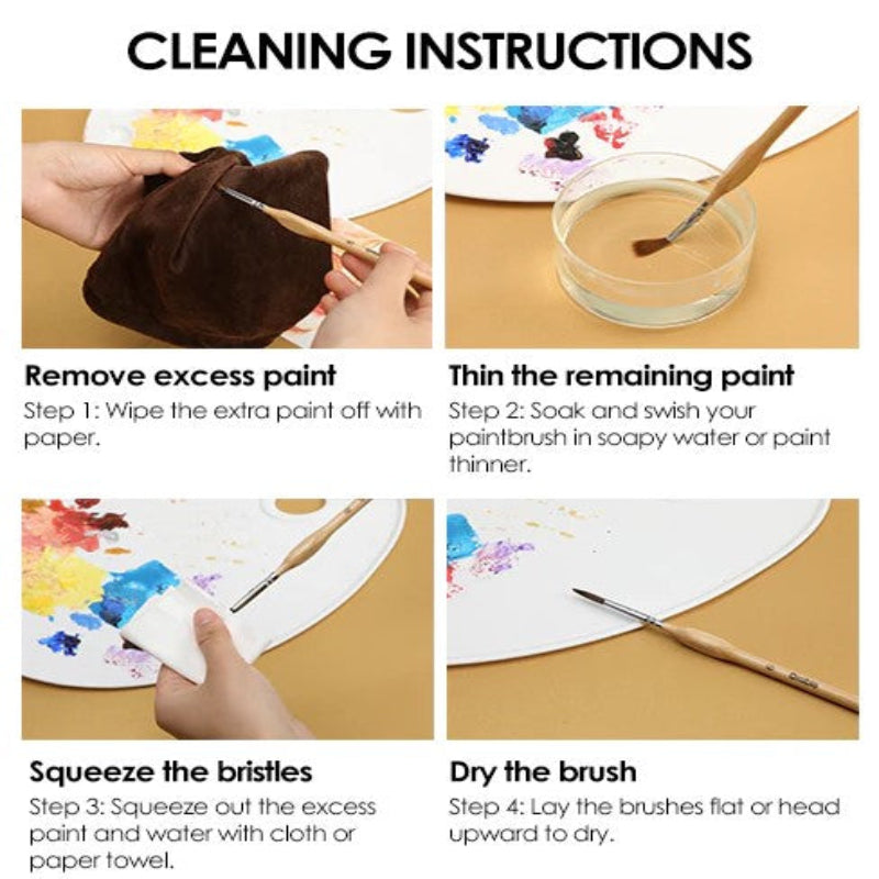 Precíz ecsetek finom és tökéletes részletekhez (x11) 